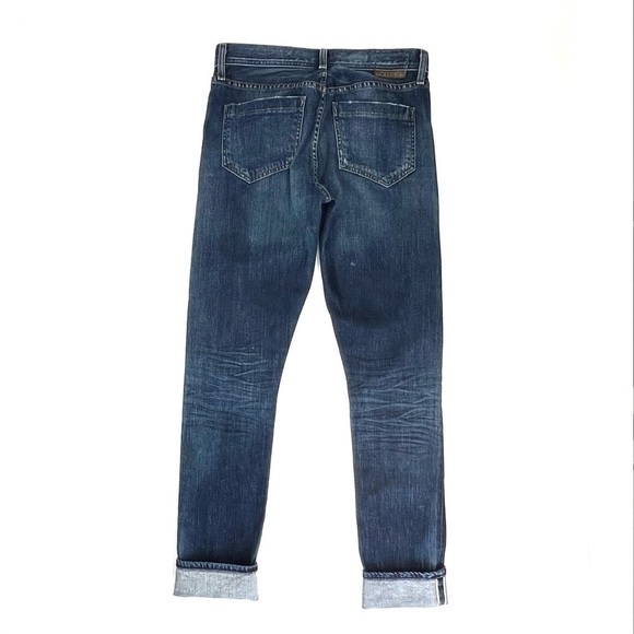 Goldsign Jenny Jeans Size 27 = 4/6 Selvedge Slim Cut Whiskering gold sign EUC - Picture 3 of 14